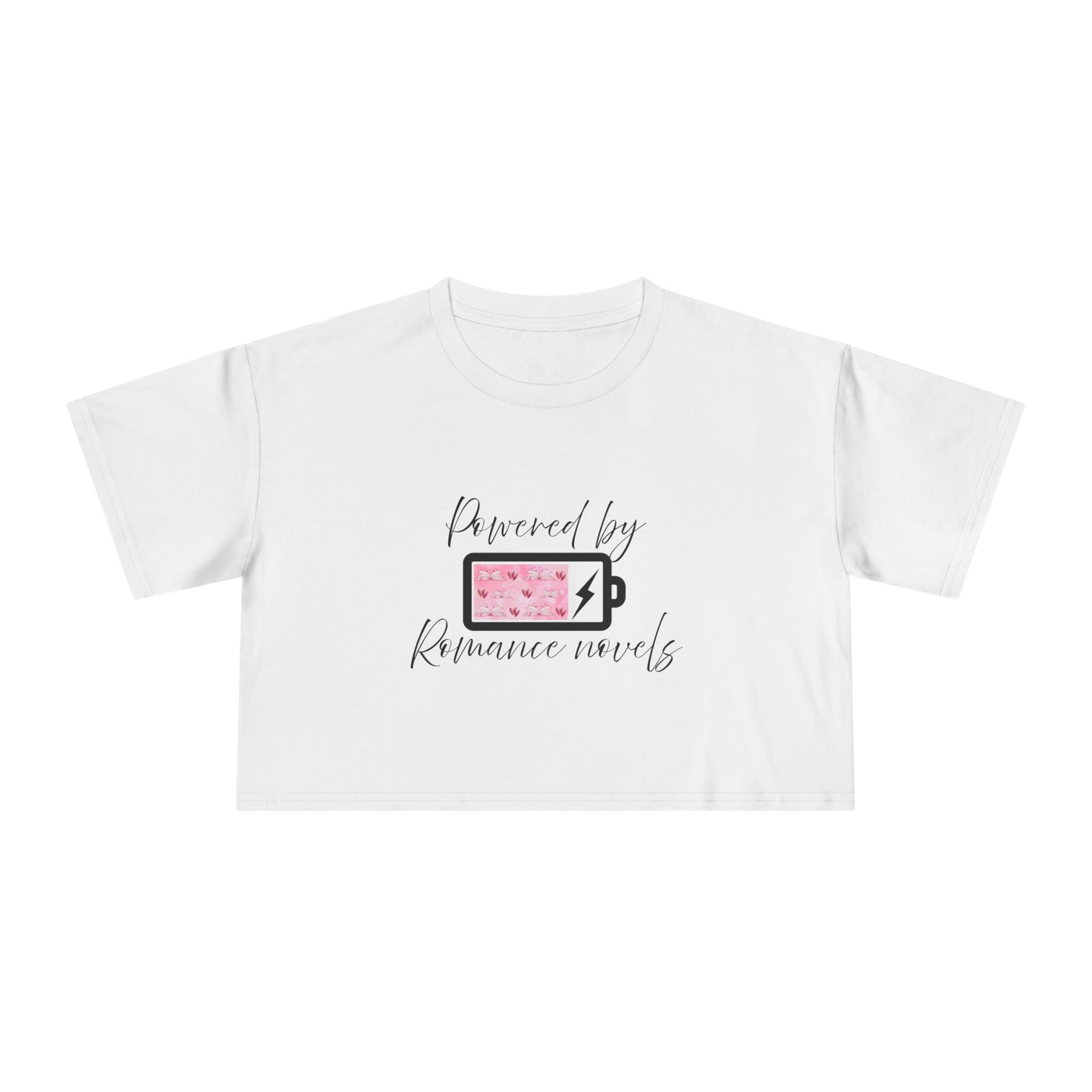 Powered By Romance Novels Crop Tee