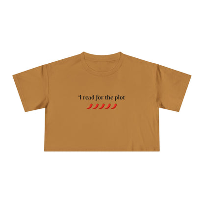 I Read For The Plot Crop Tee