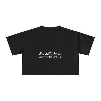 Run Little Mouse Dark Crop Tee