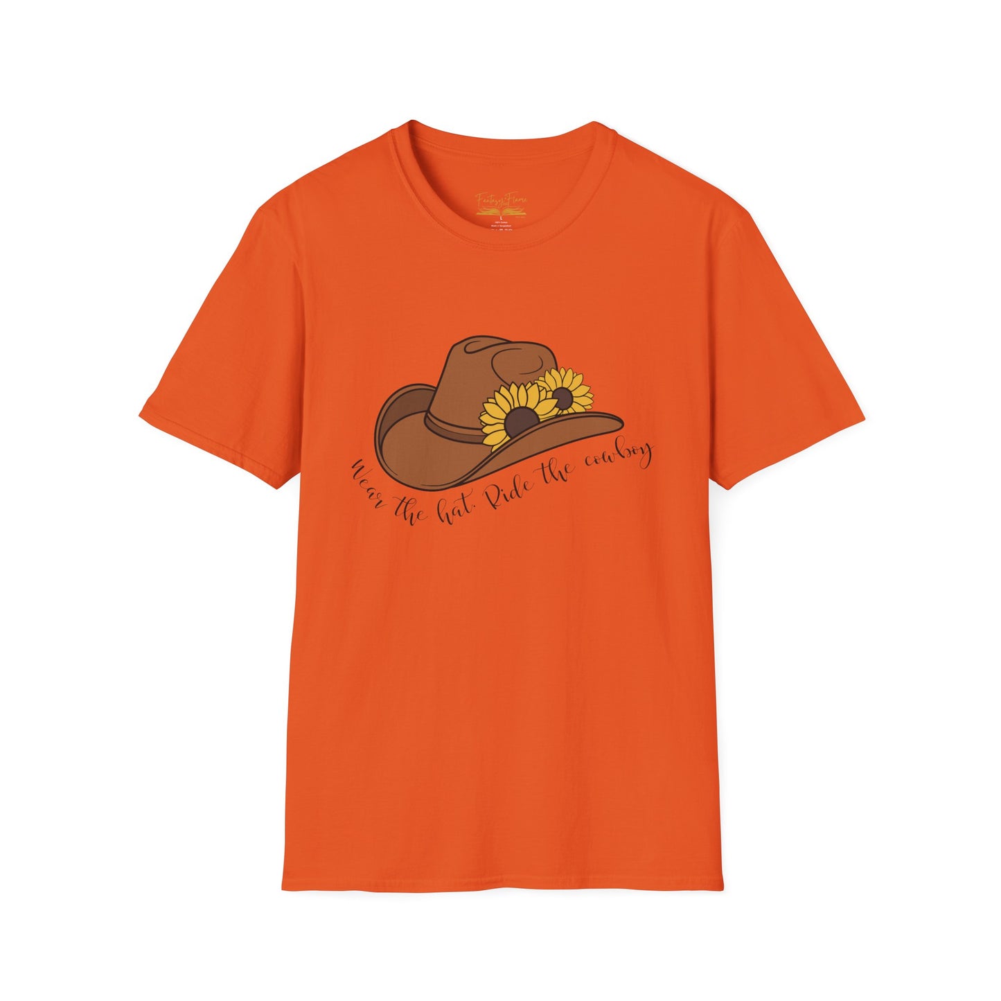 Ride The Cowboy (black script) cotton T-shirt
