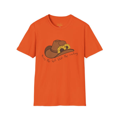 Ride The Cowboy (black script) cotton T-shirt