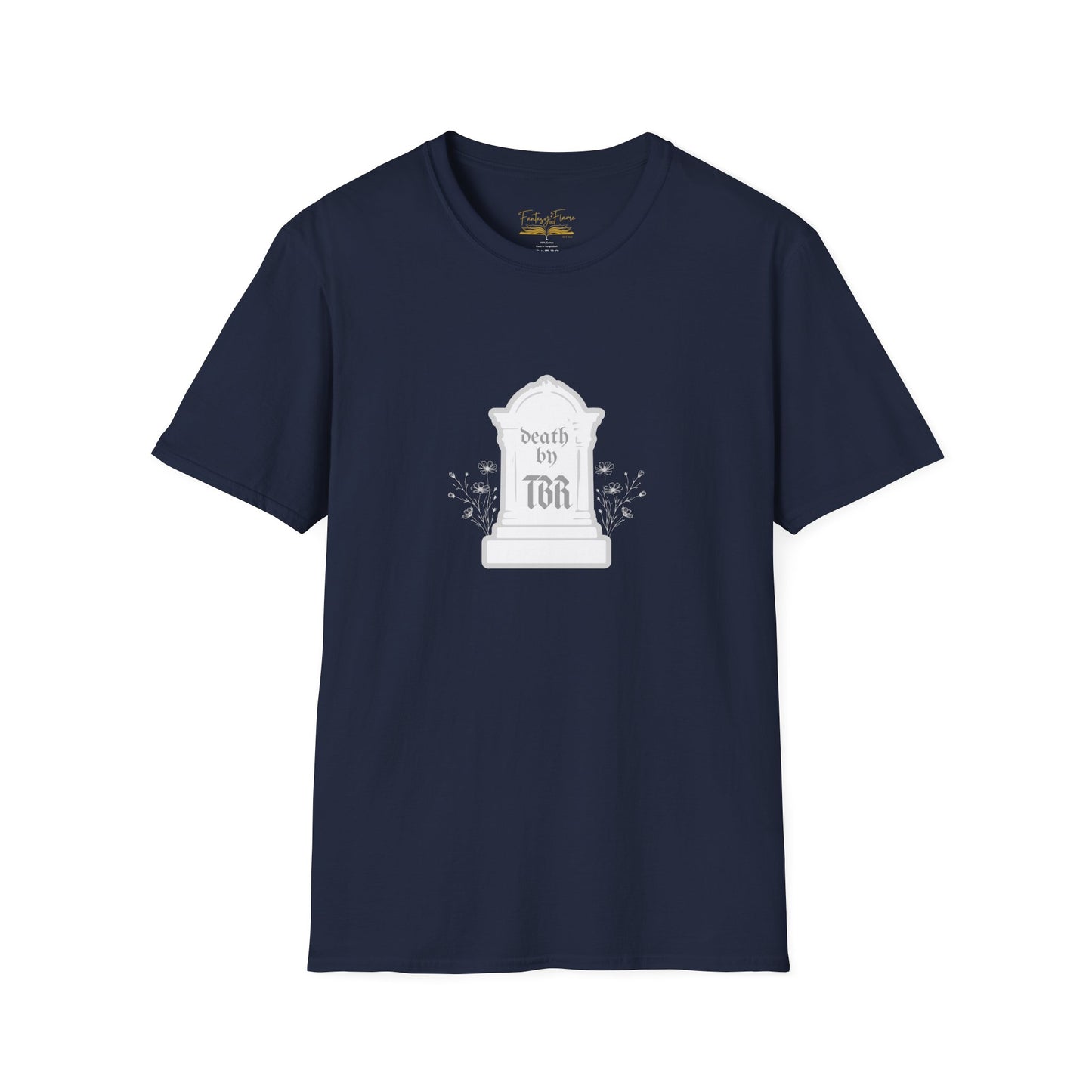 Death by TBR (grey script) Cotton T-Shirt