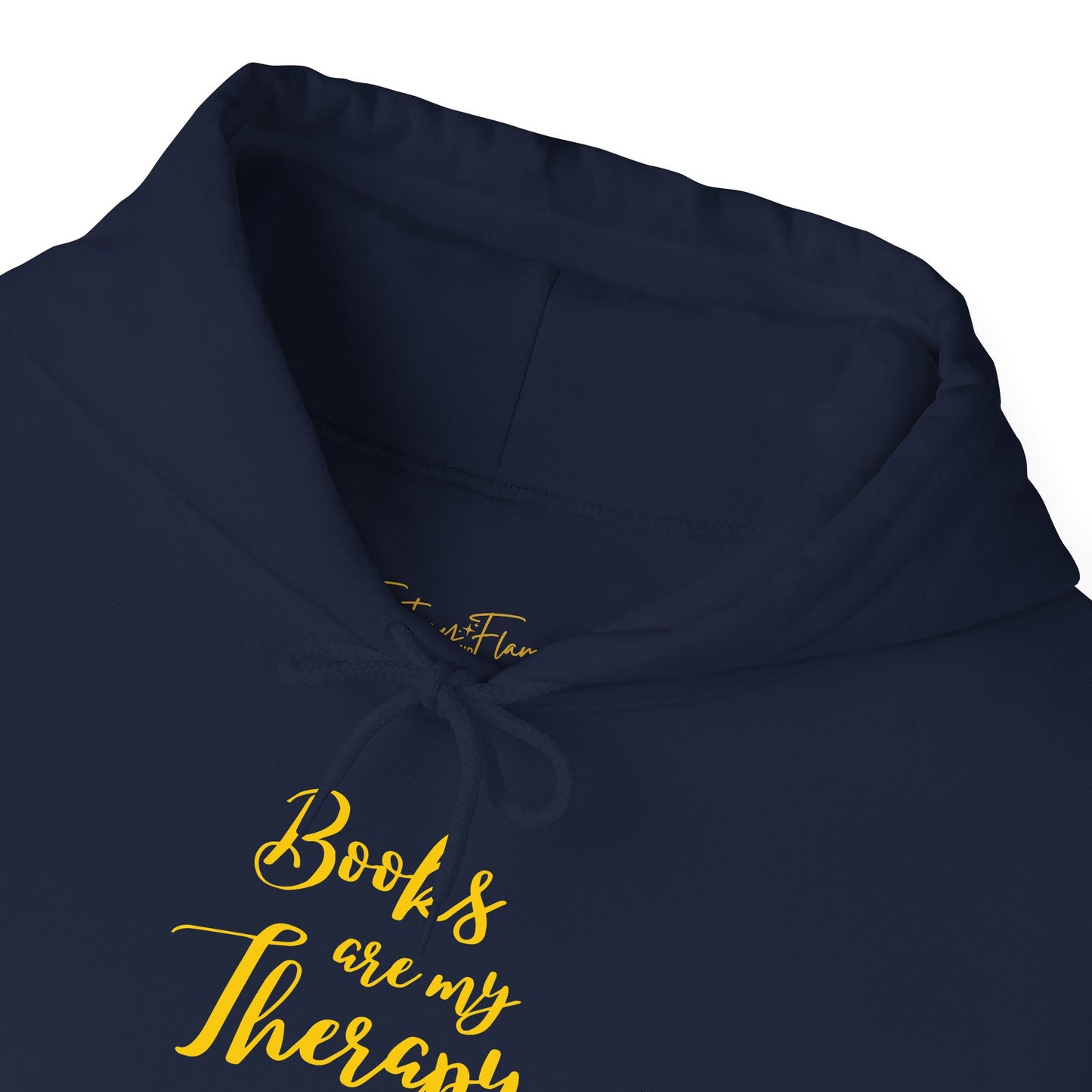Books Are My Therapy (yellow script) Hoodie