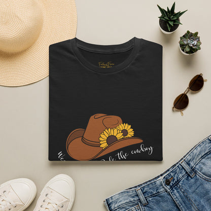 Ride The Cowboy (white script) cotton T-shirt