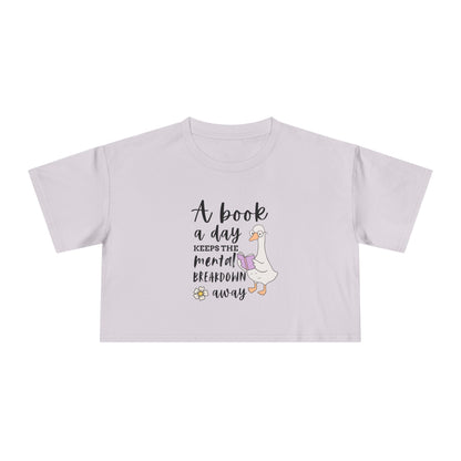 A Book A Day Crop Tee