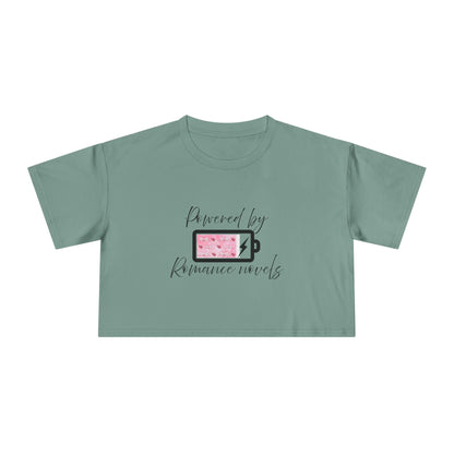 Powered By Romance Novels Crop Tee