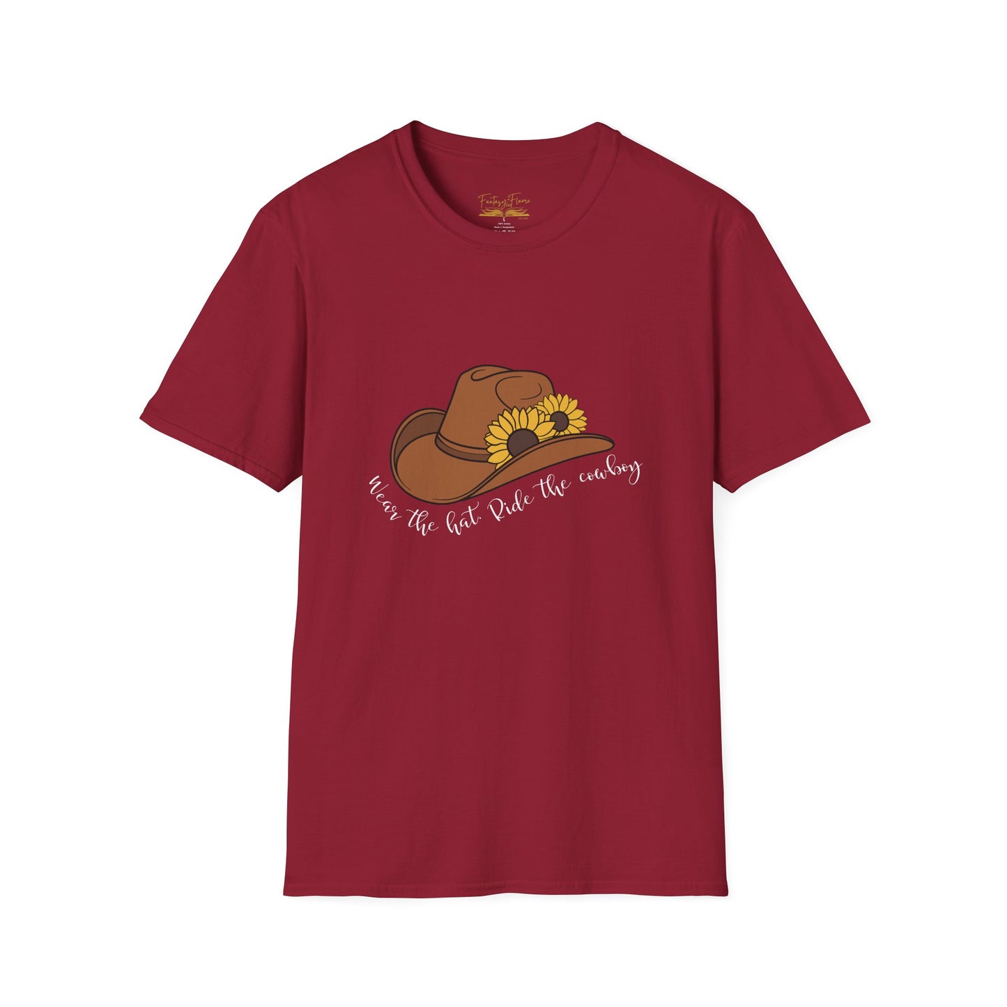 Ride The Cowboy (white script) cotton T-shirt