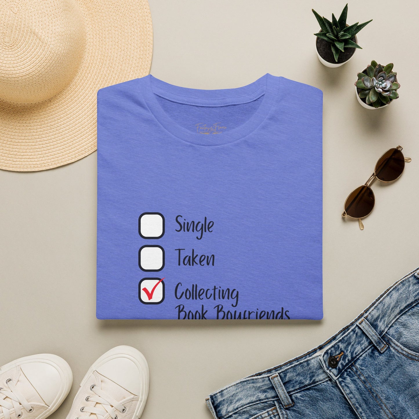 Collecting Book Boyfriends Cotton T-Shirt