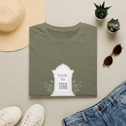Death by TBR (grey script) Cotton T-Shirt