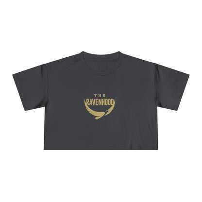 Dom's List White Script Crop Tee
