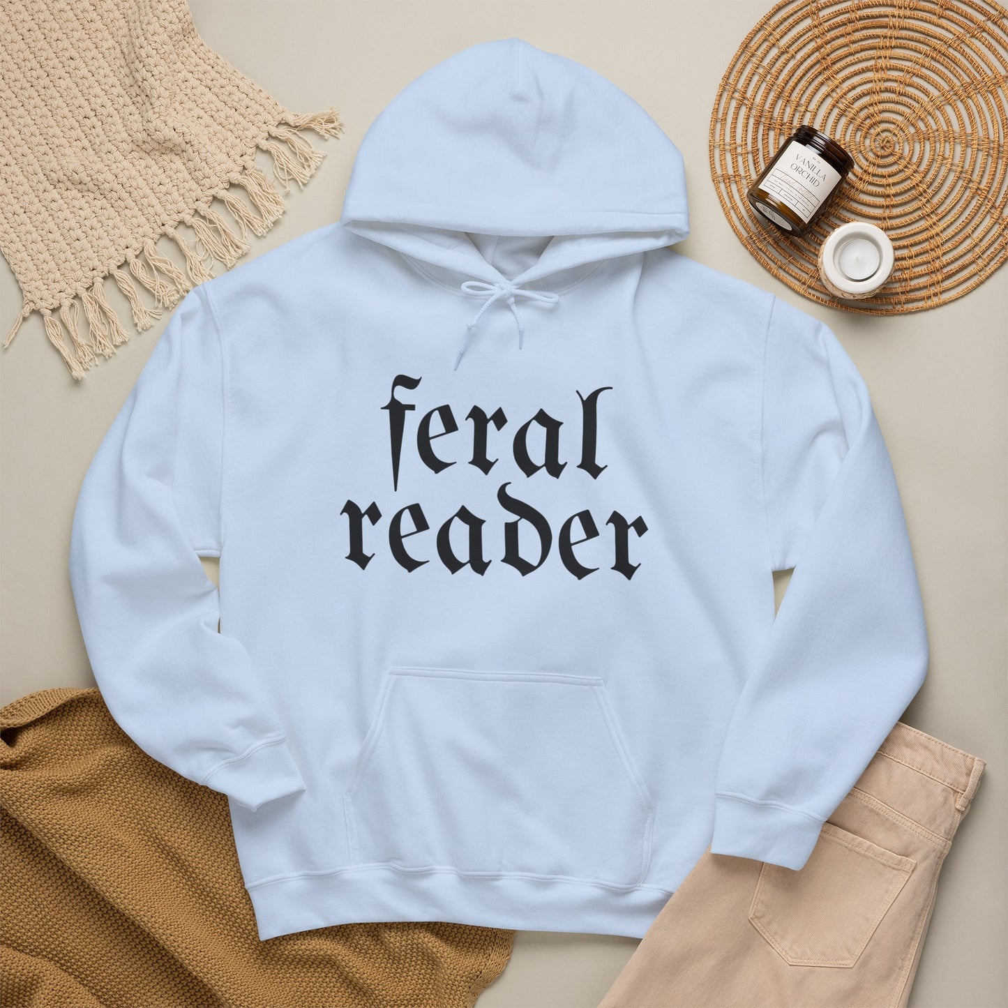 Feral Reader (black script) Hoodie