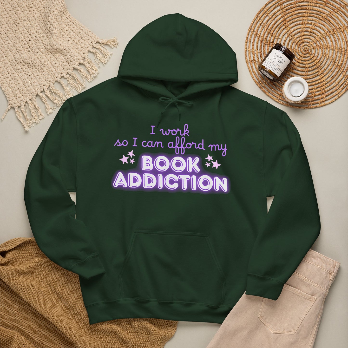 I Work to Afford My Book Addiction Hoodie