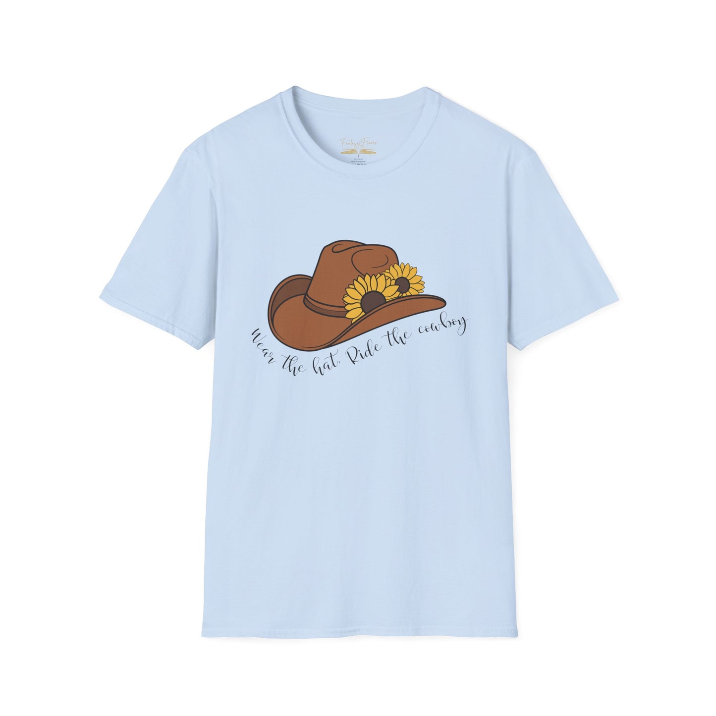Ride The Cowboy (black script) cotton T-shirt