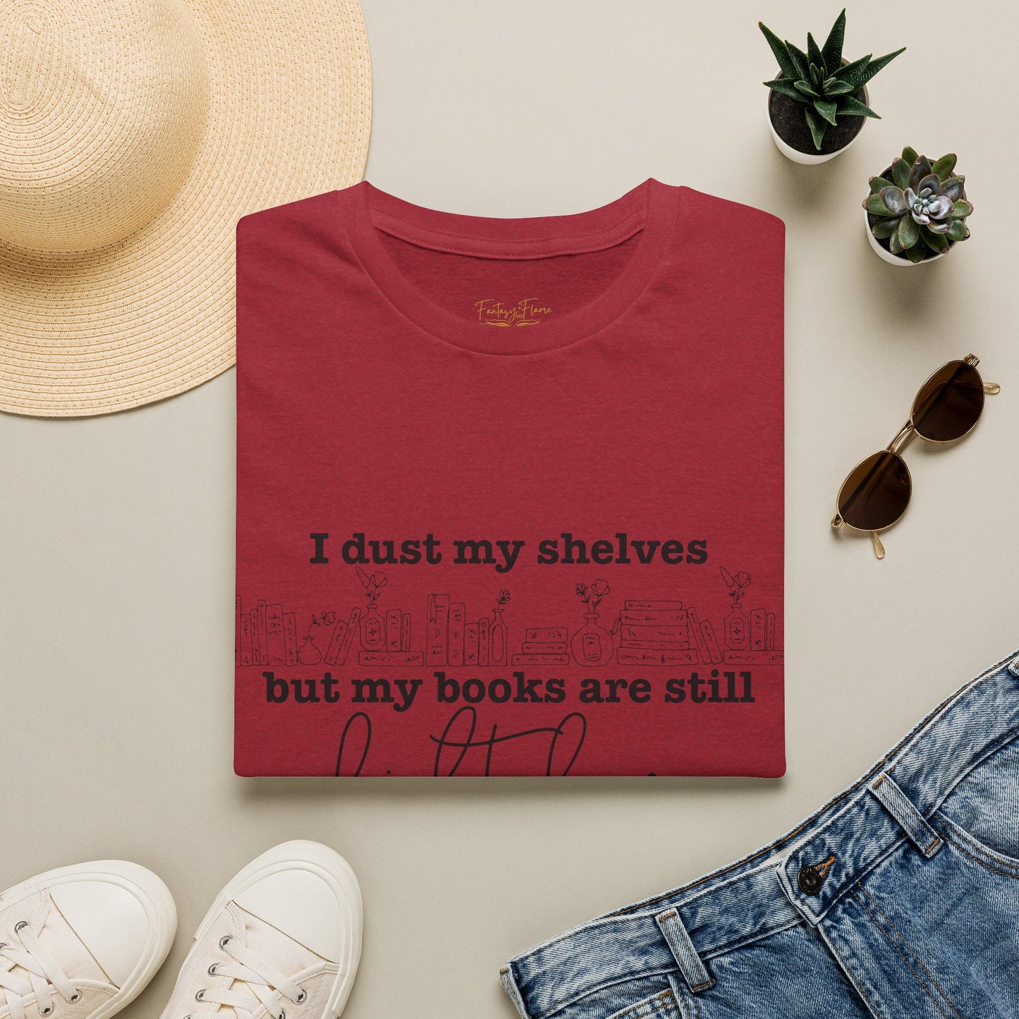I Dust My Shelves Cotton T-Shirt