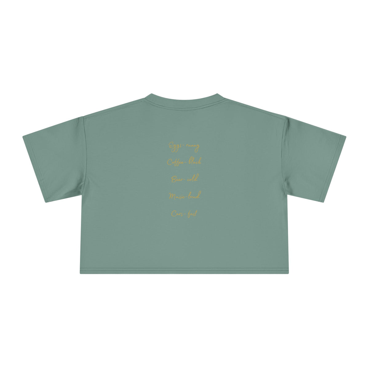 Officially Licensed Dom's List Gold Script Crop Tee