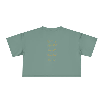 Officially Licensed Dom's List Gold Script Crop Tee