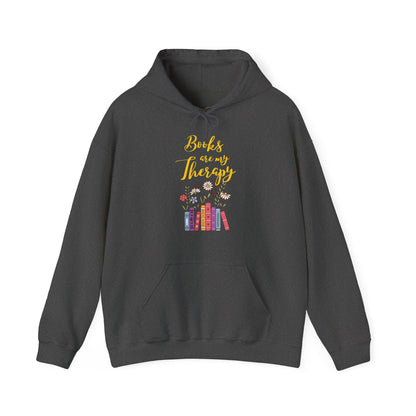 Books Are My Therapy (yellow script) Hoodie