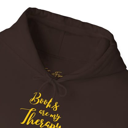 Books Are My Therapy (yellow script) Hoodie