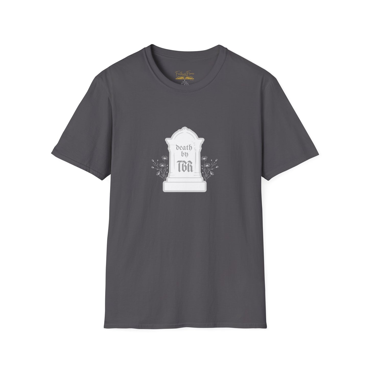 Death by TBR (grey script) Cotton T-Shirt