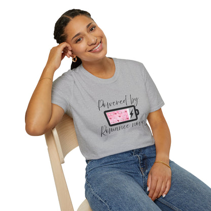 Powered By Romance Novels Cotton T-Shirt