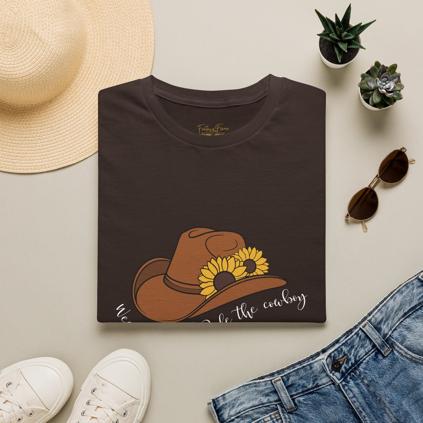 Ride The Cowboy (white script) cotton T-shirt