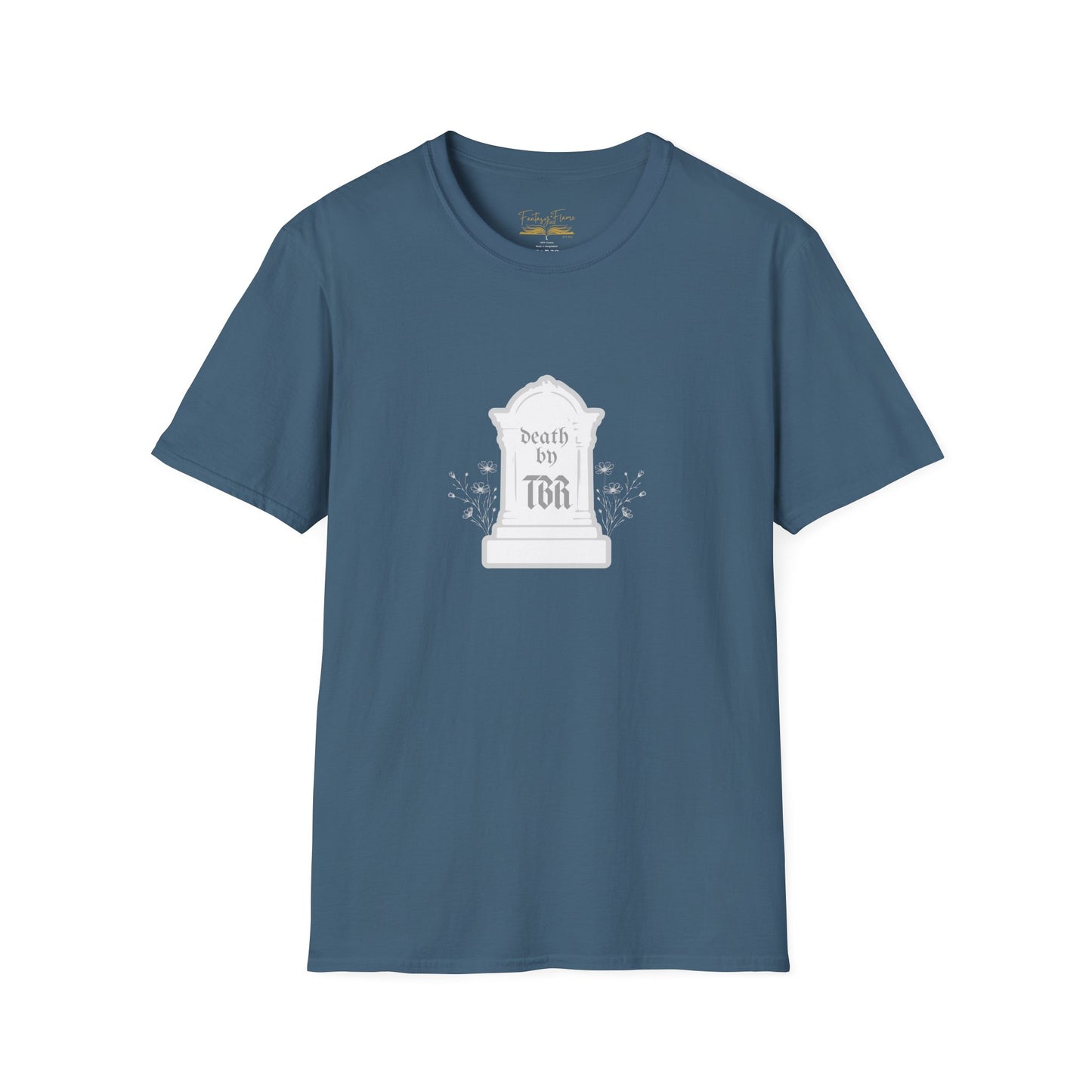 Death by TBR (grey script) Cotton T-Shirt