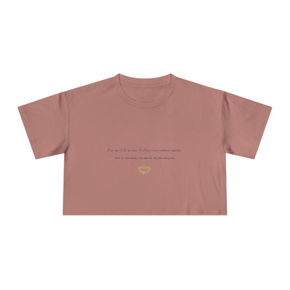 Officially Licensed French Tobias Black Script Crop Tee