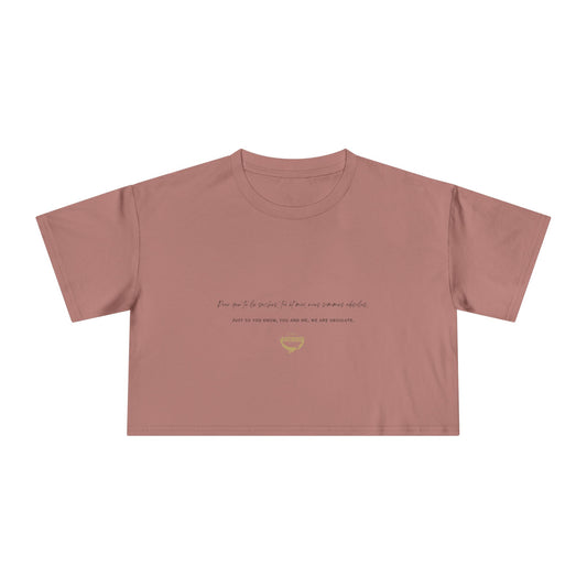 Officially Licensed French Tobias Black Script Crop Tee