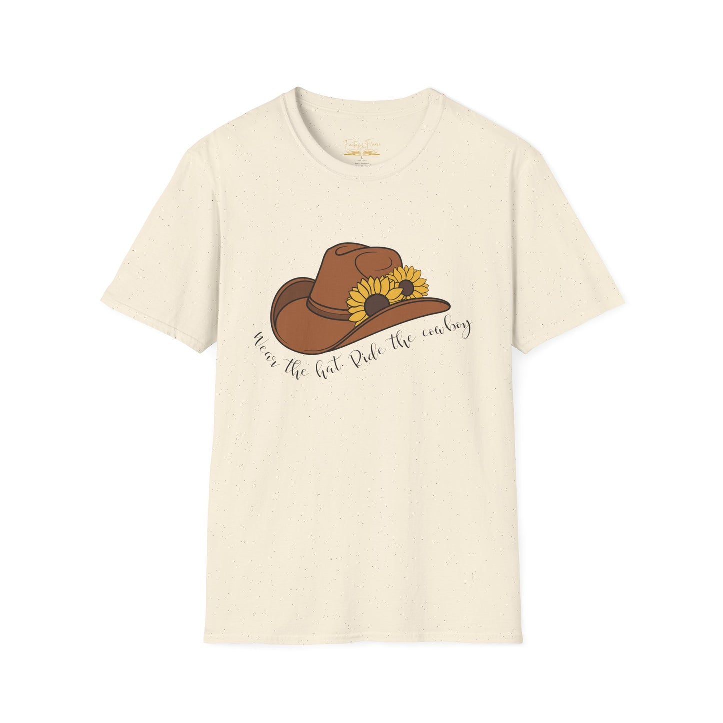 Ride The Cowboy (black script) cotton T-shirt