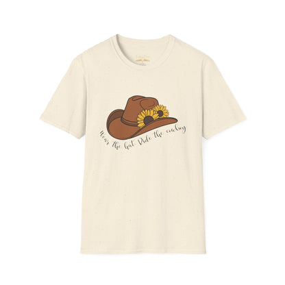 Ride The Cowboy (black script) cotton T-shirt