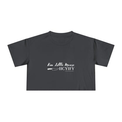 Run Little Mouse Dark Crop Tee