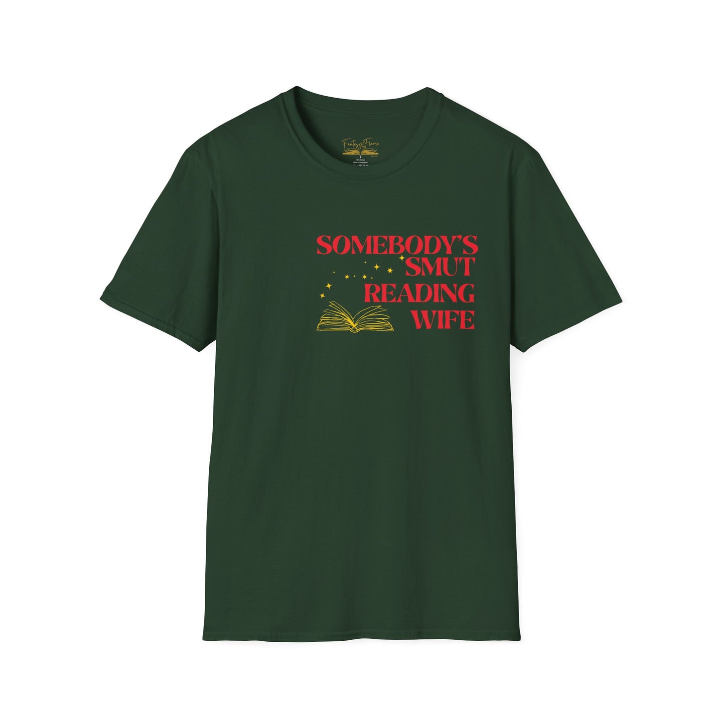 Somebody's Smut Reading Wife Cotton (red script) T-Shirt