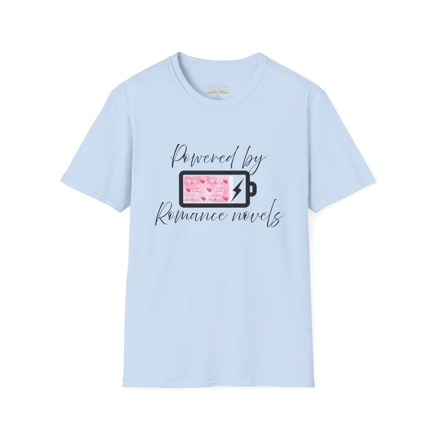 Powered By Romance Novels Cotton T-Shirt