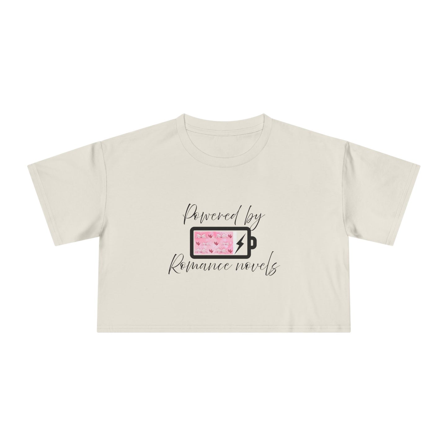 Powered By Romance Novels Crop Tee