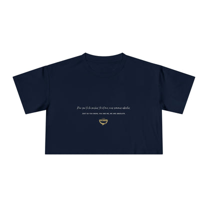 Officially Licensed French Tobias White Script Crop Tee