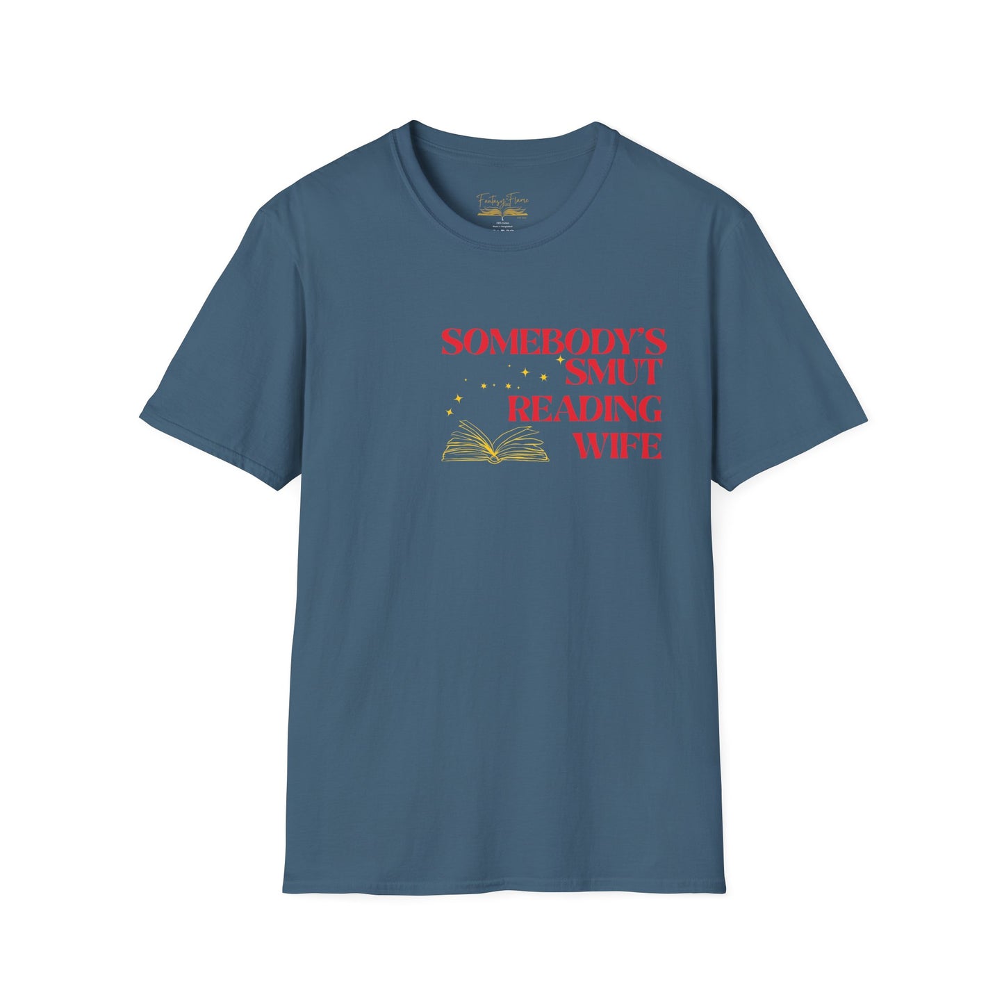 Somebody's Smut Reading Wife Cotton (red script) T-Shirt