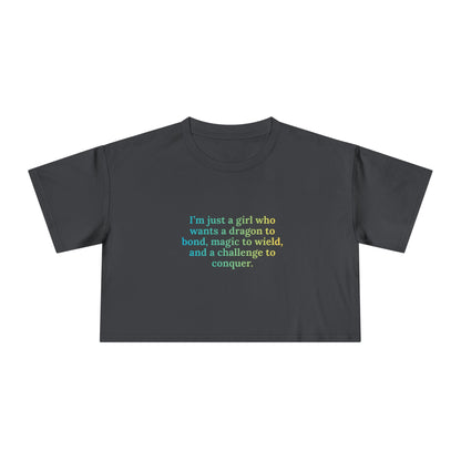 Just A Girl Crop Tee (alt)
