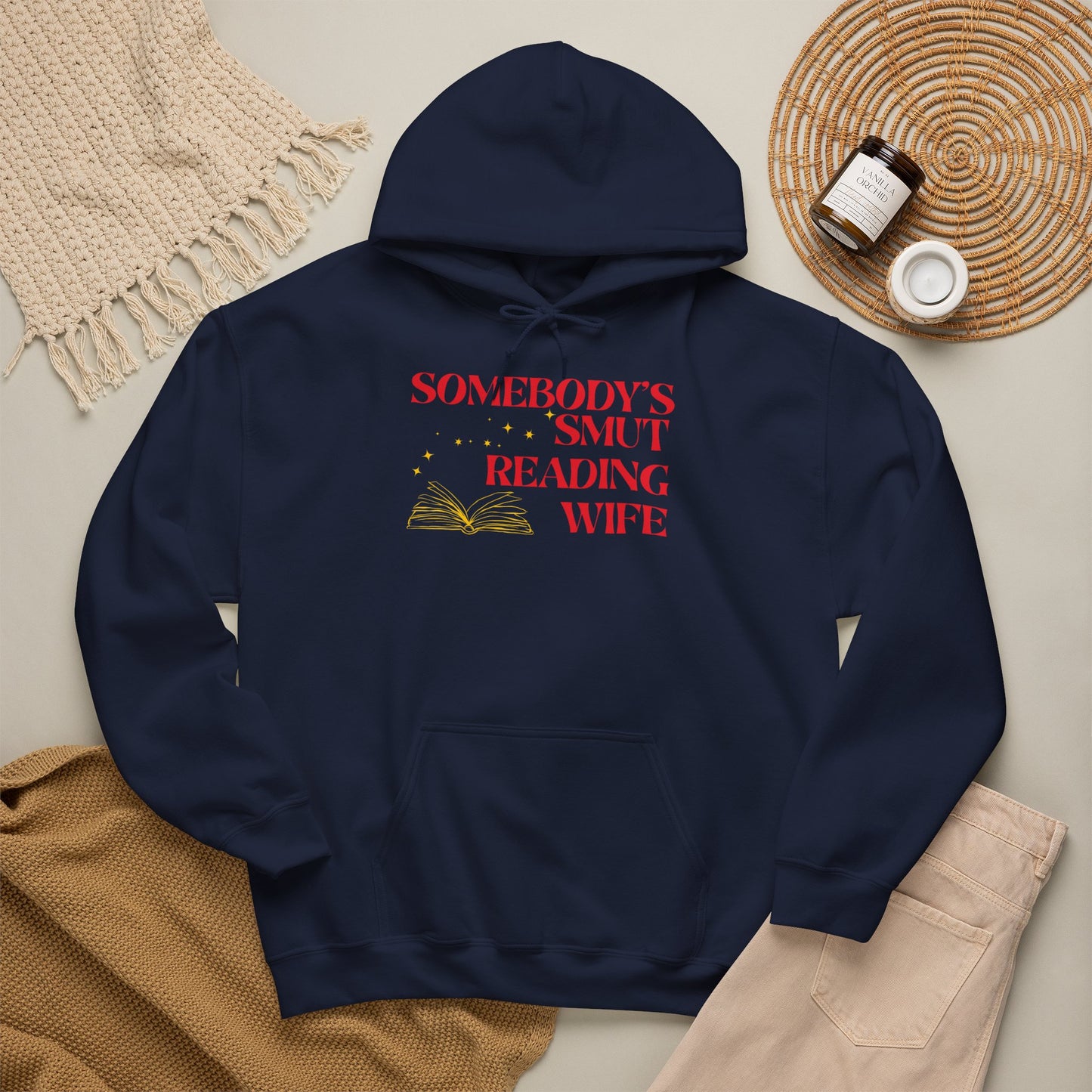 Somebody's Smut Reading Wife (yellow book) Hoodie