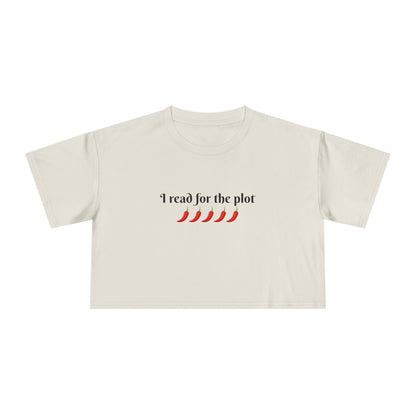 I Read For The Plot Crop Tee