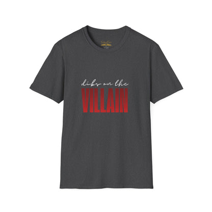 Dibs on the Villain (white script) Cotton T-Shirt