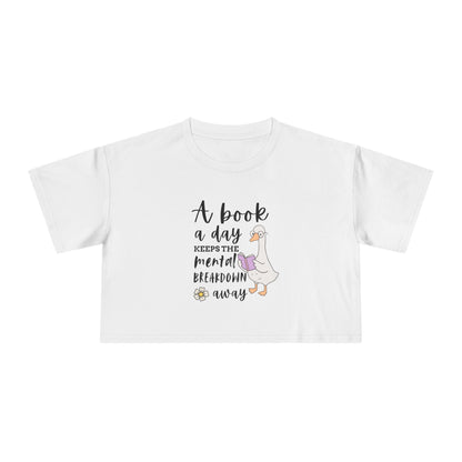 A Book A Day Crop Tee