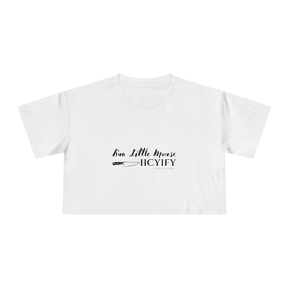 Run Little Mouse Light Crop Tee