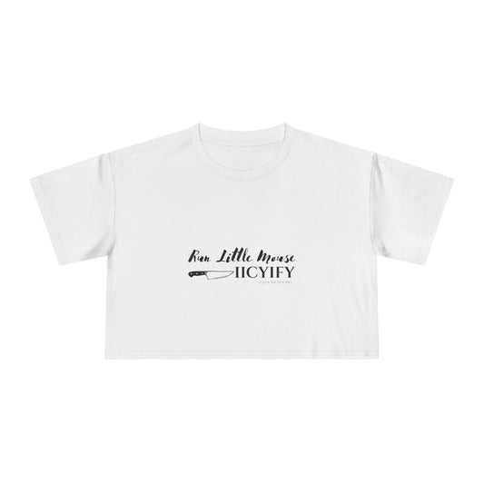 Officially Licensed Run Little Mouse Light Crop Tee