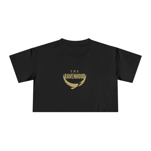 Dom's List White Script Crop Tee