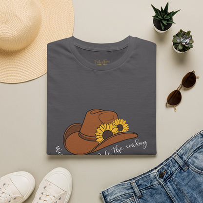 Ride The Cowboy (white script) cotton T-shirt