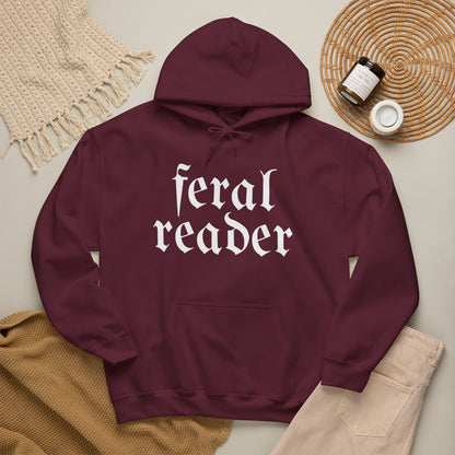Feral Reader (white script) Hoodie