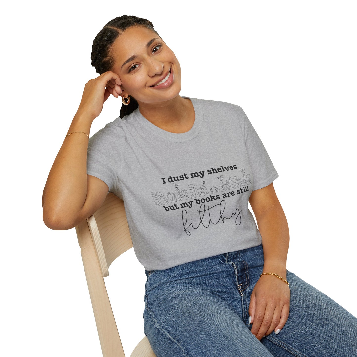 I Dust My Shelves Cotton T-Shirt