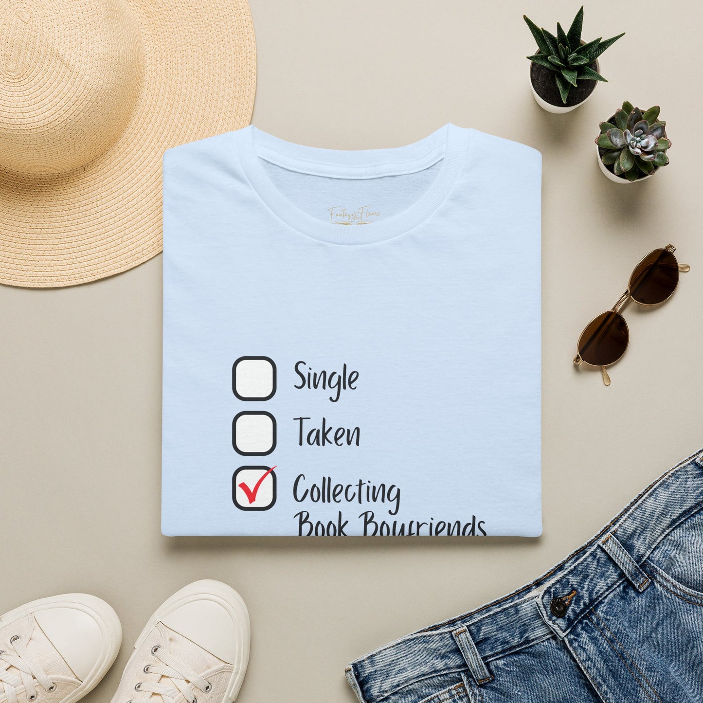 Collecting Book Boyfriends Cotton T-Shirt