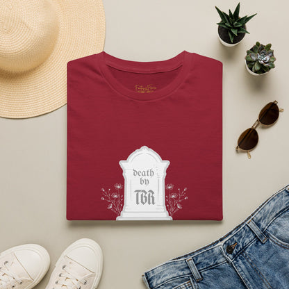 Death by TBR (grey script) Cotton T-Shirt
