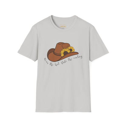 Ride The Cowboy (black script) cotton T-shirt